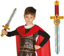 Piankowy MIECZ RYCERSKI Lew Broń Wojownik 53cm