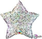 Balon foliowy 20" QL STR "Gwiazda holo srebrna"