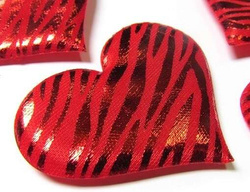 Naklejki Czerwone SERDUSZKA Materiałowe 12szt.