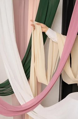 Bieżnik szyfonowy, butelkowa zieleń, 0,48 x 5 m