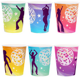 Kubeczki Papierowe Retro Disco Lata 80 220ml 6szt.
