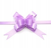 Wstążki ściągane kokardki 1 cm, 50 szt, j. fiolet