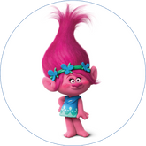 Opłatek tortowy 14 cm, Trolle Trolls  1 szt.