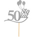Topper na Tort 50 STO LAT Urodziny SREBRNY