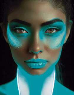 Farba Farbka do Malowania Twarzy Neonowa NIEBIESKA