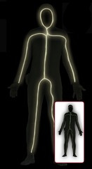 Strój Świecący Czarny Męski , 1 szt.