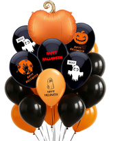 Zestaw Balonów Halloween Lateksowe Foliowy 17szt.
