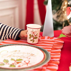 Kubeczki Papierowe GAŁĄZKA Święta 220ml 10szt.