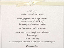 Podziękowanie dla rodziców, tuba, 1 szt.
