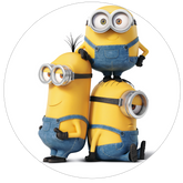 Opłatek tortowy 14 cm, Minionki 1 szt.