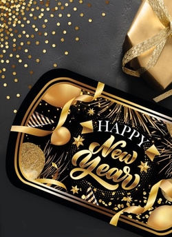Plastikowa Tacka Patera HAPPY NEW YEAR 39x24cm