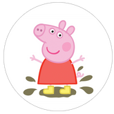 Opłatek tortowy 14 cm, Świnka Peppa 1 szt.