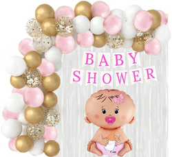 Zestaw Girlanda Balon Baner BABY SHOWER Dziewczynk