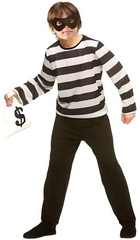 Kostium Strój Złodziej Rabuś Przestępca 110/120 cm