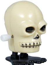 Nakręcana Chodząca CZASZKA Głowa Halloween