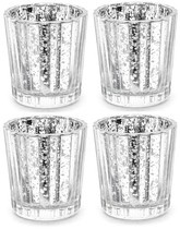 Świecznik, srebrny, 6cm, 4 szt.