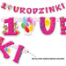 Banner Girlanda "1 URODZINKI" różowa, 1 szt.