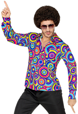 Koszula DISCO Kolorowe Kółka Lata 70 80, XXXL