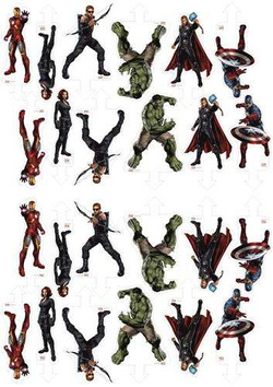 Figurki na babeczki, Avengers 1 kpl.