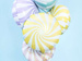 Balon foliowy Cukierek,45cm,jasny żółty 1szt.