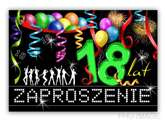 Zaproszenie na 18 urodziny, 1 szt.
