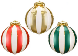 Balon Foliowy Świąteczne BOMBKI Mix 42x46cm 3szt.