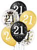 Zestaw balonów 21 urodziny 6 szt.