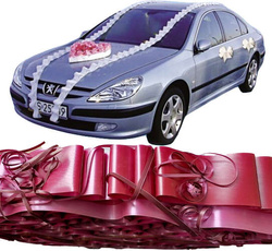 Taśma karbowana ze złoceniem, bordo