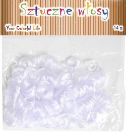 Sztuczne włosy białe 14g