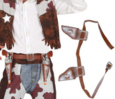 Pas Kowbojski z Rewolwerami Pistolety Kabura