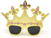 Okulary Imprezowe Złota KORONA Królowe Fotobudka