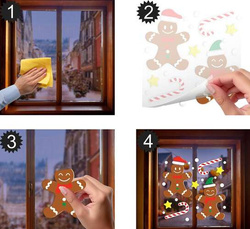 Dekoracja Ozdoba Żelowa na Okno CIASTKA PIERNIKOWE