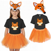 Zestaw LISEK Koszulka Czarna Czapka Tutu 128cm