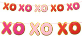 Girlanda papierowa XOXO, złoty kontur, 200 cm