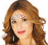 Naklejki Biżuteria Kryształki 3D na Twarz Karnawał