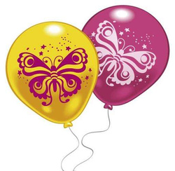 Balony Motylki, 28 cm, 10 szt.