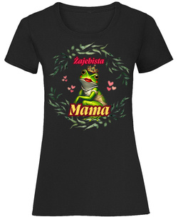 Koszulka damska Czarna ŻAJEBISTA MAMA, S