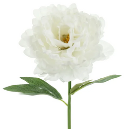 Sztuczny Kwiat - Biała Piwonia, 35 cm