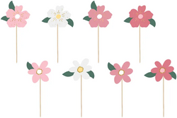Toppery Pikery Dekoracyjne KWIATKI Kwiaty 8szt.
