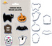 Foremki Metalowe Wykrawacze Ciastek HALLOWEEN 6szt