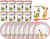 Zestaw Talerzyki Kubeczki Serwetki ZWIERZĘTA Party