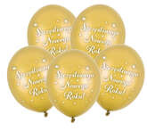 Balony Szczęśliwego Nowego Roku! 14 cali, 5 szt.