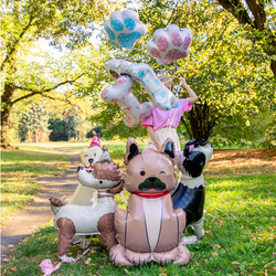 Balon Foliowy Stojący Pies Buldog 60x98cm