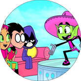 Opłatek tortowy 29 cm, Młodzi Tytani 1 szt.