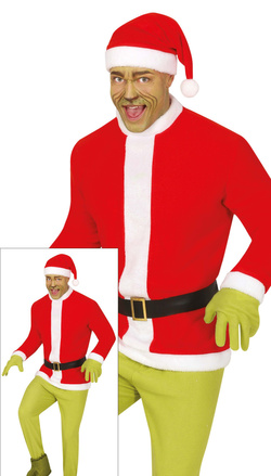 Strój Kostium Mikołaj Buntownik Zielony Świąt, S