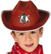 KAPELUSZ Brązowy Kowbojski SZERYFA Odznaka Gwiazda