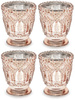 Świecznik, różowe złoto, 8cm, 4szt.