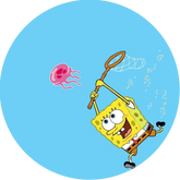 Opłatek tortowy 14 cm, SpongeBob 1 szt.