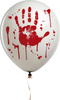 BALONY Lateksowe Krwawe ŚLADY Dłoni Halloween 10sz