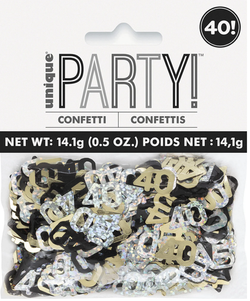 Konfetti Dekoracyjne 40 URODZINY 14g